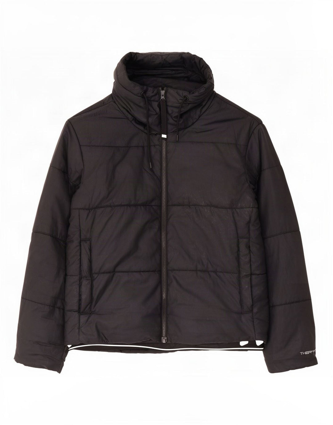 Nike - Chaqueta acolchada extragrande con capucha Therma-Fit para mujer, talla M, color negro