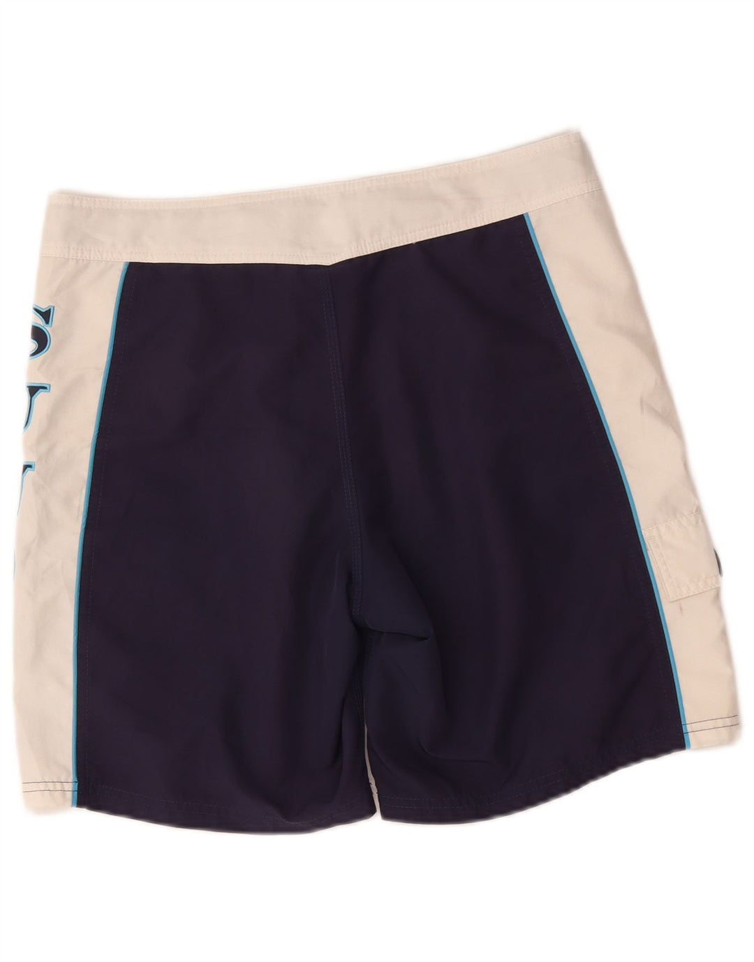 Sundek Bañador con gráfico para hombre, color azul marino medio, poliéster con bloques de color