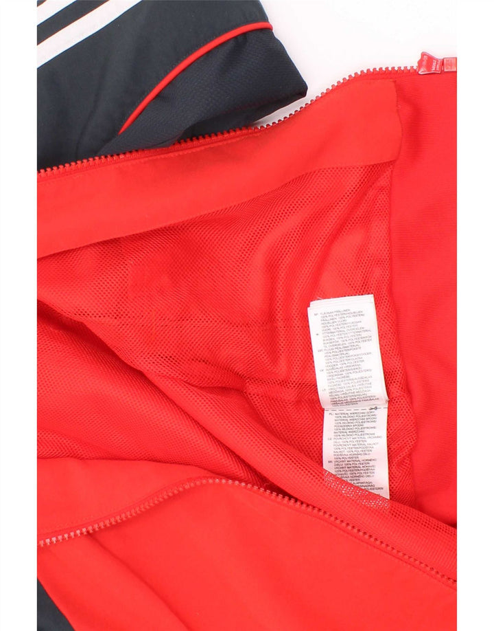 Adidas - Chaqueta de chándal para niño, 3-4 años, color rojo, poliéster