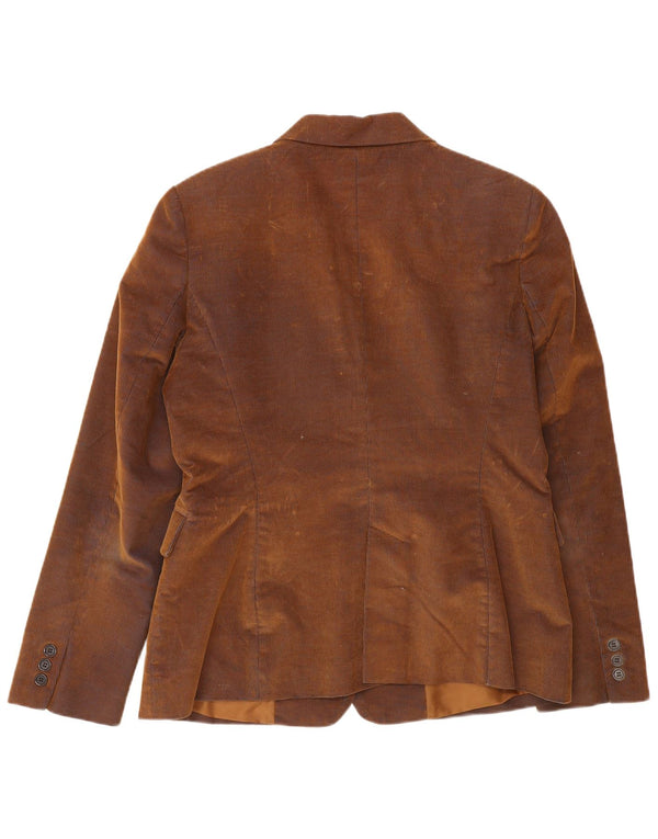 Zara Mujer Blazer De Pana De 2 Botones EU 44 XL Algodón Marrón