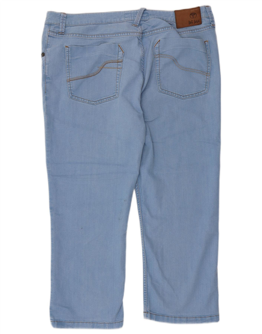 FAT FACE Vaqueros recortados para mujer UK 18 XL W36 L22 Algodón azul