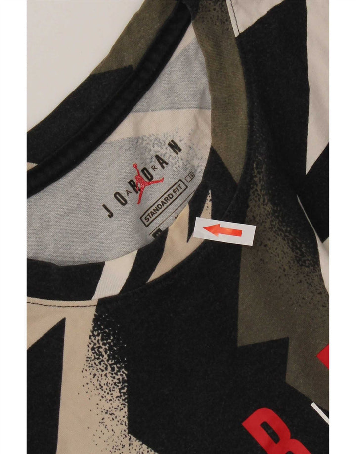 Jordan Camiseta gráfica de ajuste estándar para hombre Top mediano multicolor geométrico