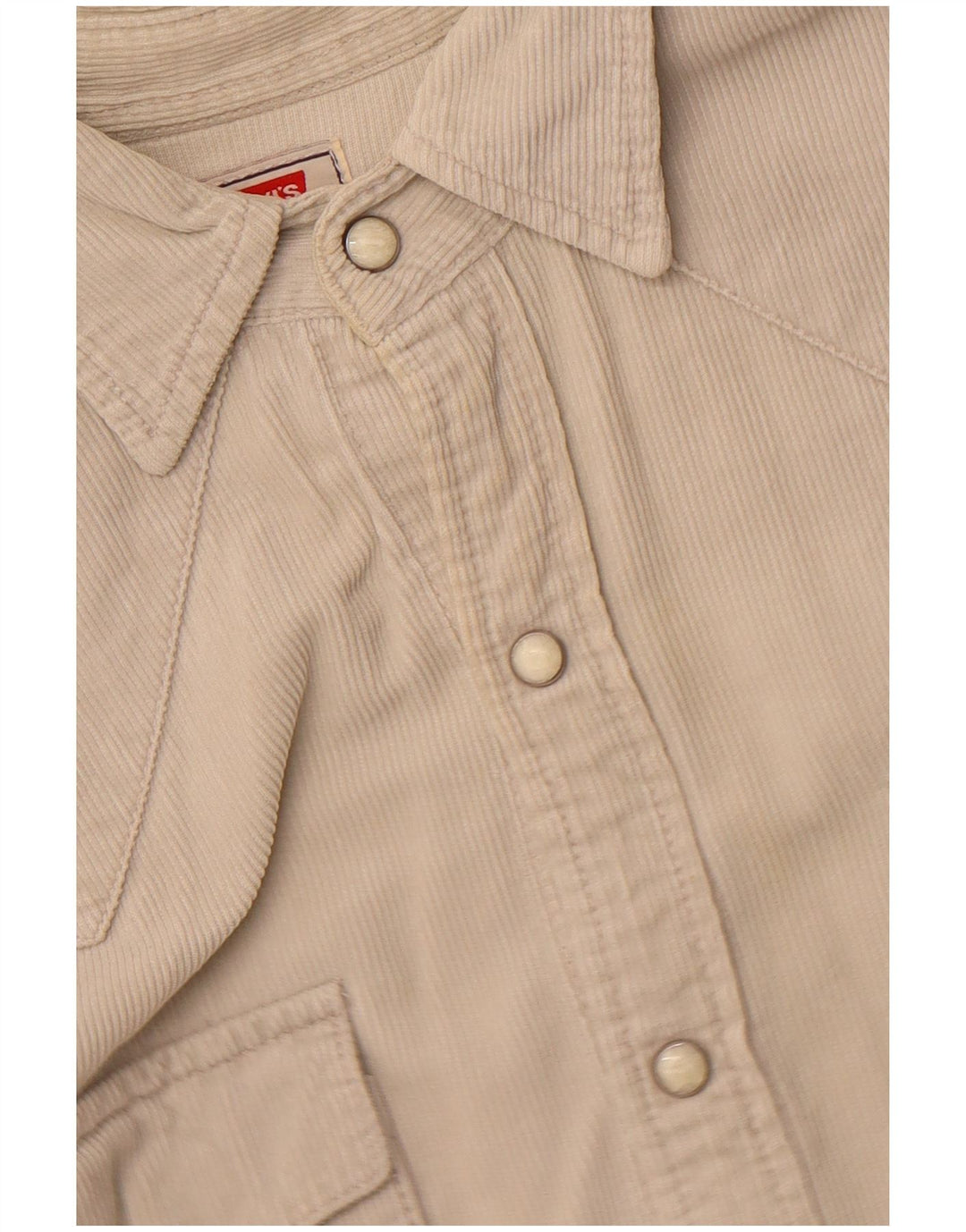 Levi's Camisa de pana para hombre de algodón beige medio occidental