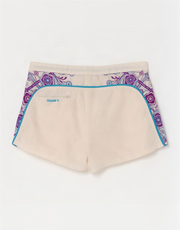 Shorts Brugi Mujer Pequeños W27 Poliéster Geométrico Blanco
