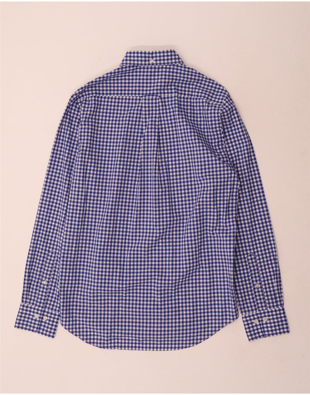 Gant - Camisa de corte regular para hombre, talla 15, algodón a cuadros azul pequeño