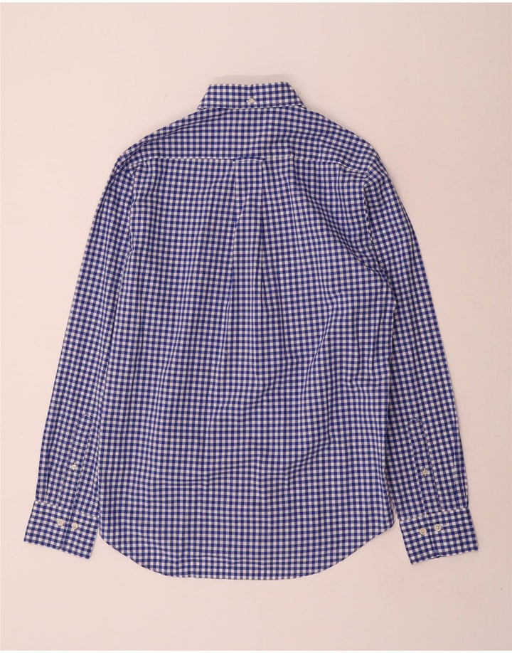 Gant - Camisa de corte regular para hombre, talla 15, algodón a cuadros azul pequeño