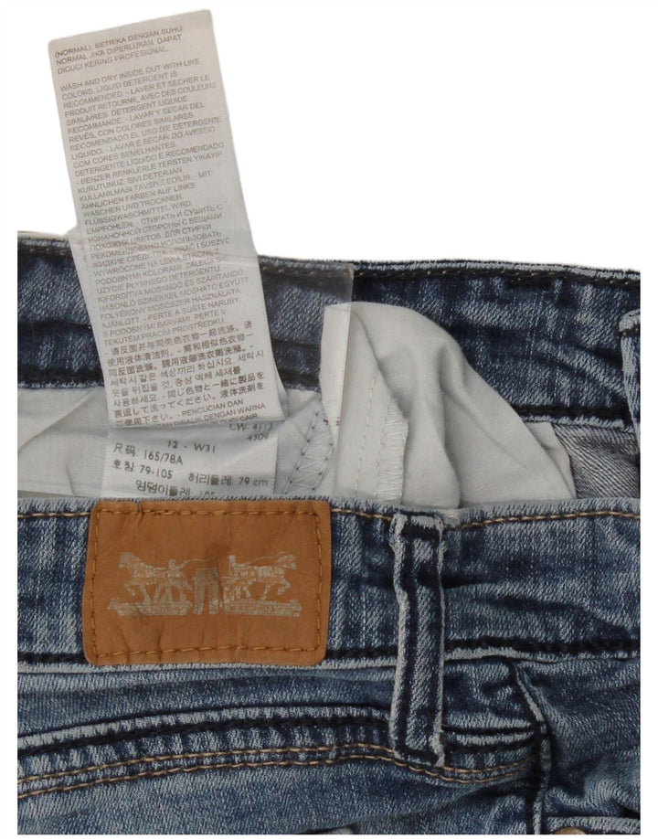 LEVI'S Capri Jeans para mujer US 12 Grande W31 L18 Algodón azul
