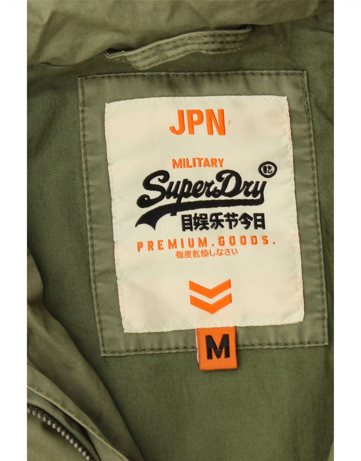 SUPERDRY Chaqueta militar para hombre ES 38 Algodón verde medio
