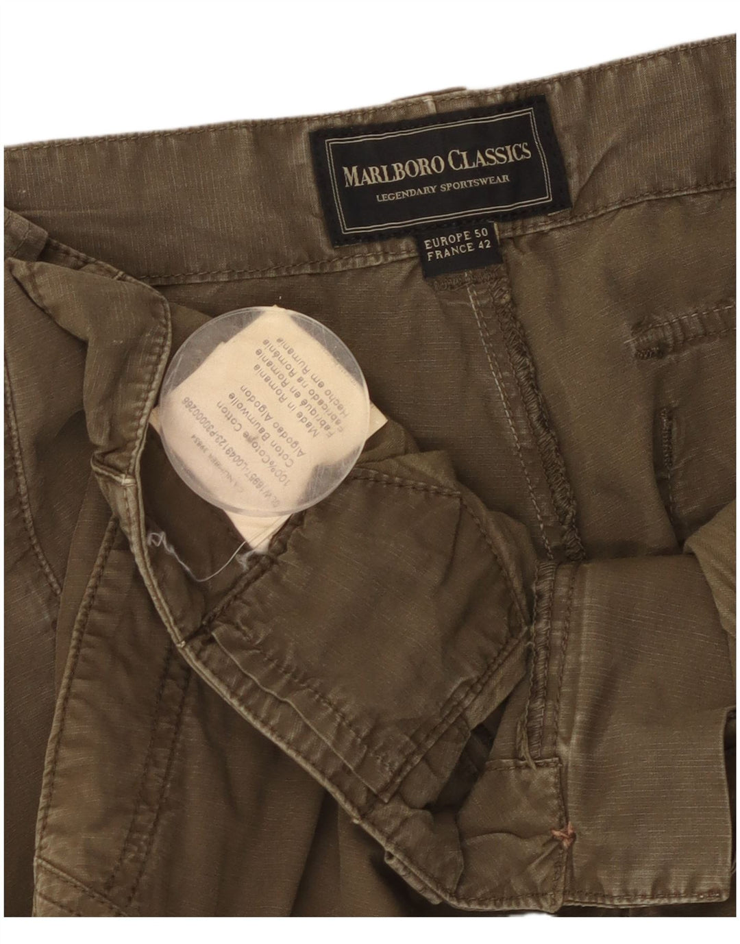 Marlboro Classics Pantalones chinos rectos para hombre EU 50 Large W34 L34 Caqui