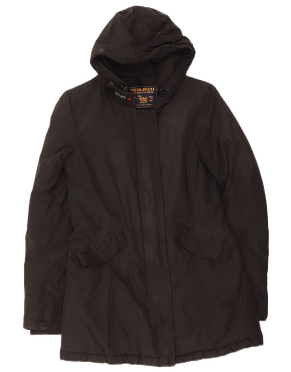 Woolrich Parka con capucha para mujer UK 6 XS Negro