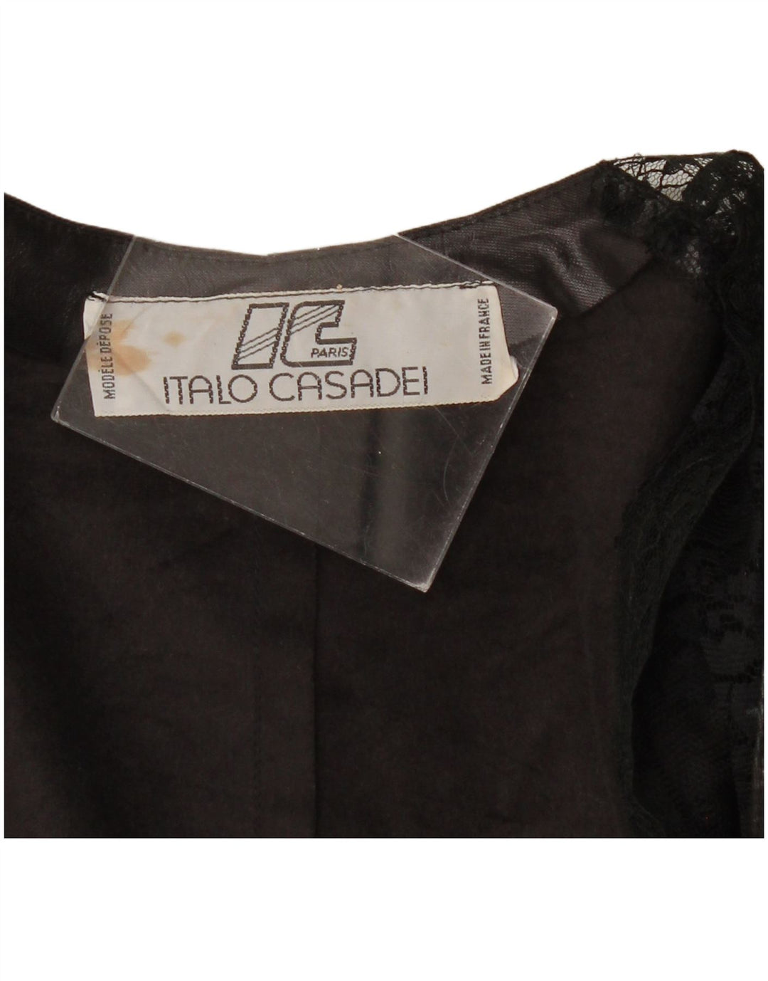 VINTAGE Mujer 3/4 Manga Cardigan Top Reino Unido 10 Pequeño Negro