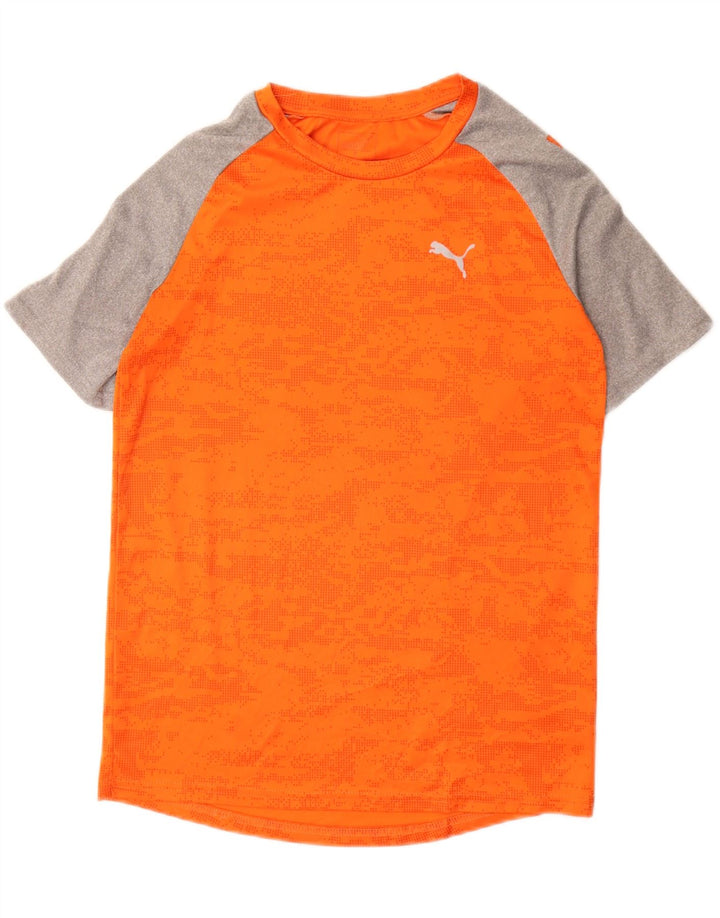 Camiseta Puma Hombre Top Small Naranja Moteado Poliéster