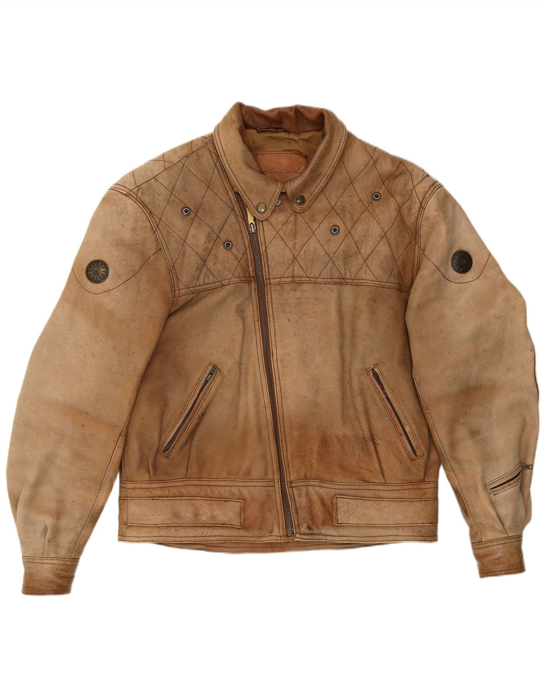 Schuh Chaqueta de cuero para hombre UK 42 XL Cuero marrón