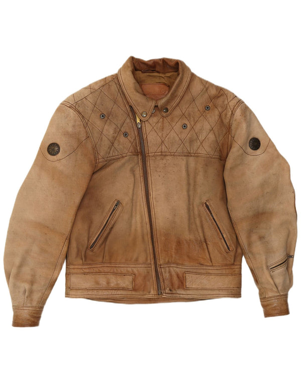 Schuh Chaqueta de cuero para hombre UK 42 XL Cuero marrón