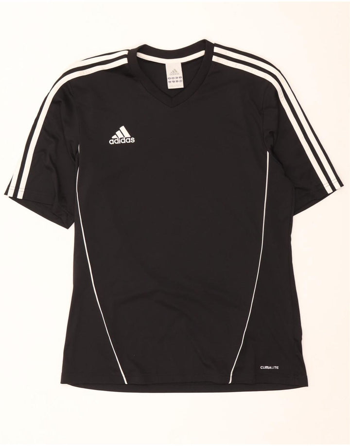 Adidas Mens Climalite Camiseta Top Medio Negro Poliéster