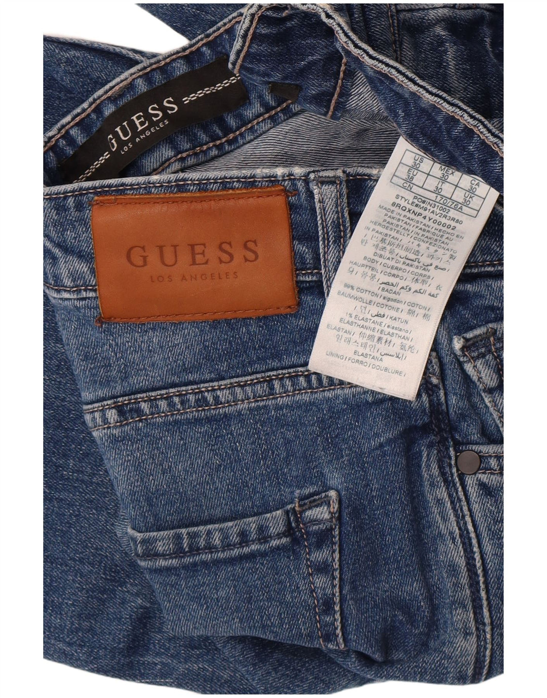 Guess Shorts Vaqueros Regulares W30 Algodón Azul Medio