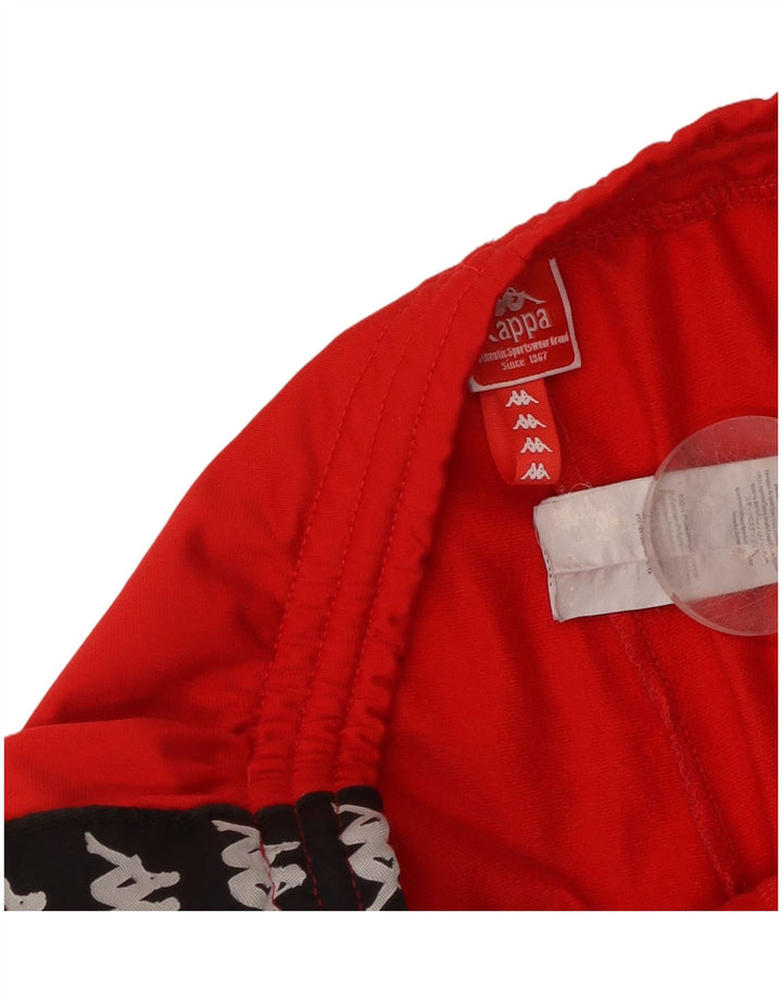 Kappa Hombre Pantalones De Chándal Gráficos Poliéster Color Block Rojo Medio