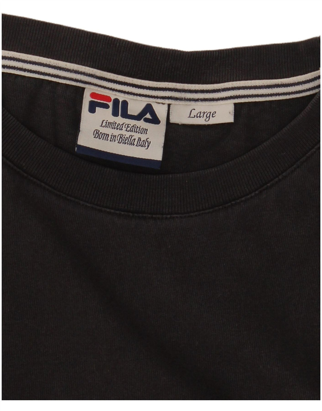 Fila - Camiseta gráfica de edición limitada para hombre, talla grande, color negro