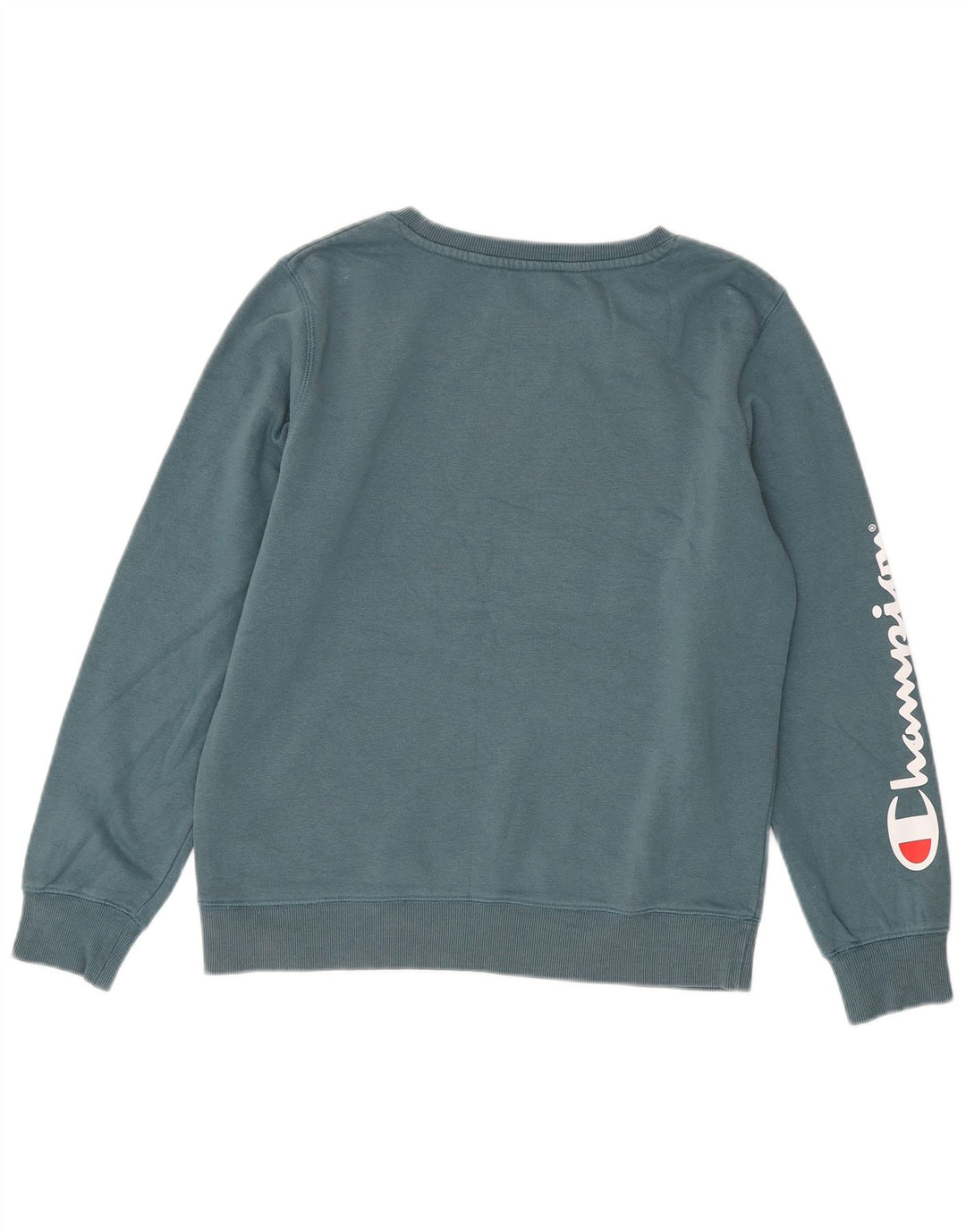 Champion Sudadera Gráfica para Mujer Jumper UK 14 Algodón Azul Medio
