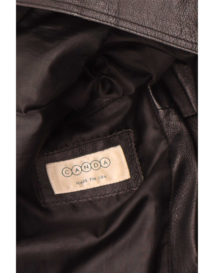 Canda - Chaqueta motera de piel para mujer de C&A, talla 40, talla M, color negro