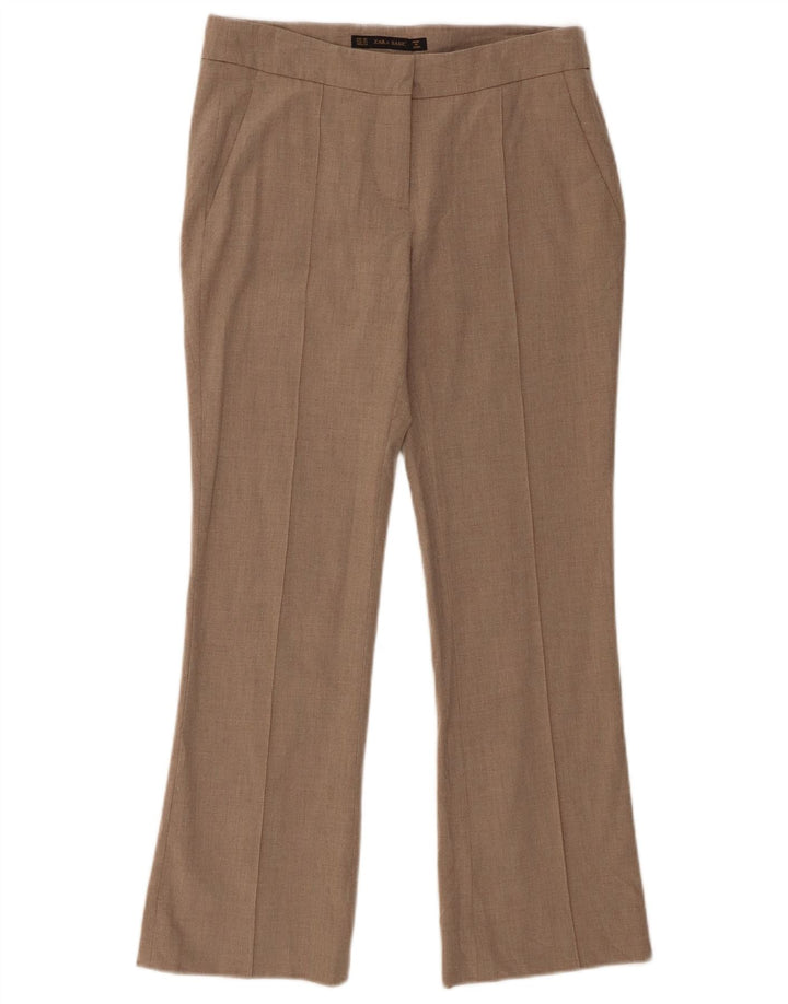 Zara Mujer Pantalón Chino Bootcut XS W24 L25 Poliéster Beige