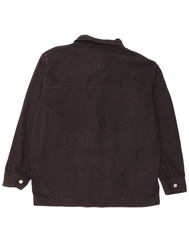Topshop Chaqueta vaquera extragrande para mujer UK 46 Grande Algodón negro