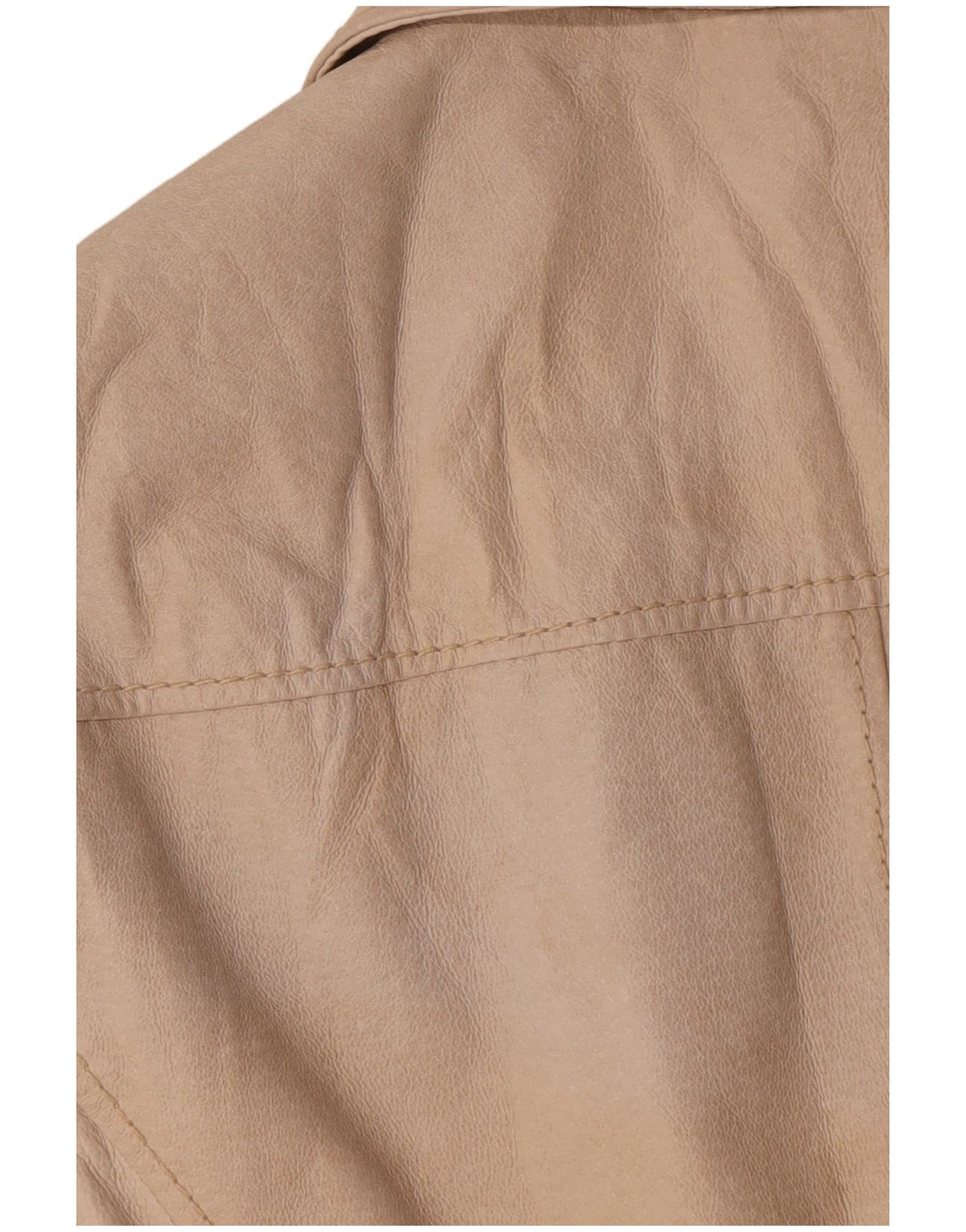 Chaqueta De Cuero Mujer Conbipel IT 42 Cuero Beige Medio