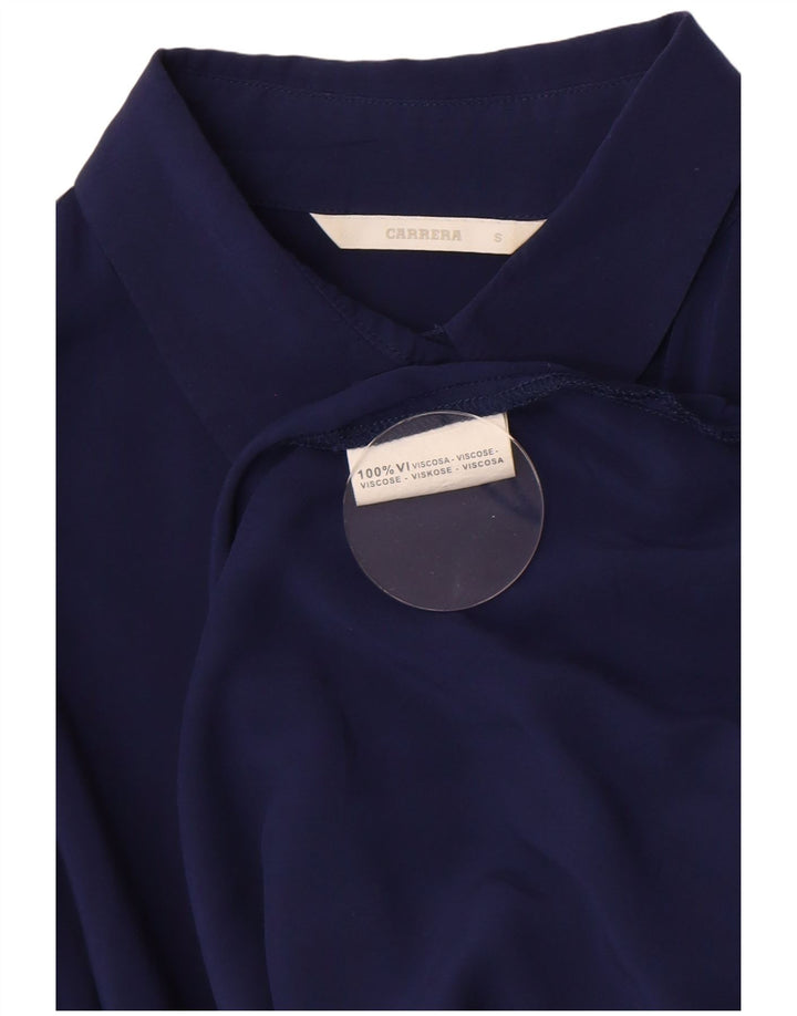 Carrera Blusa para mujer UK 10 Small Azul marino Viscosa