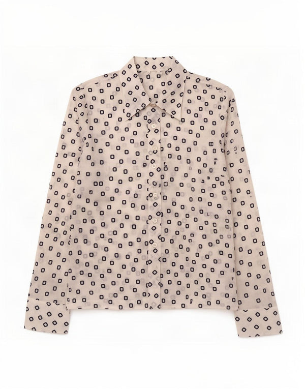Vintage Womens Shirt IT 48 XL White Geometric