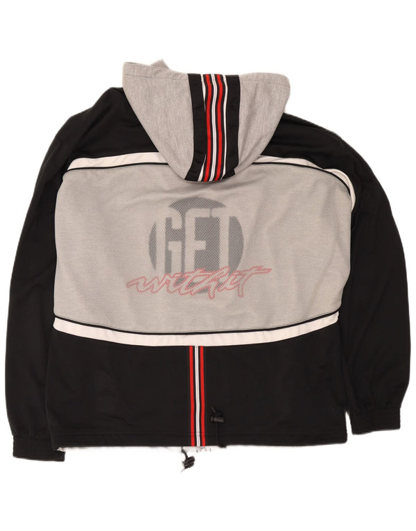 Lotto Sudadera con capucha y cremallera gráfica para hombre XL Gris Colorblock Poliéster