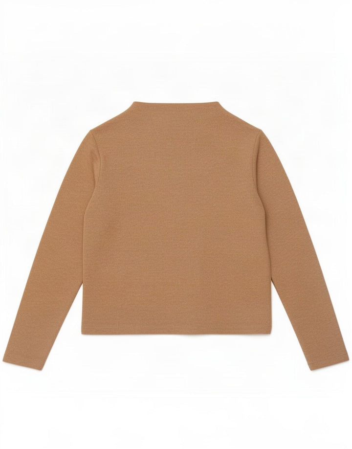 Marks & Spencer Top para mujer de manga larga UK 10 Small Beige Poliéster