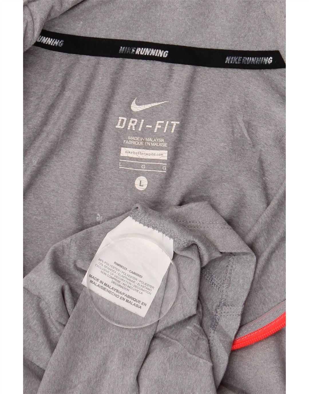 Nike Hombre Dri Fit Jersey Chándal Top Grande Gris Poliéster