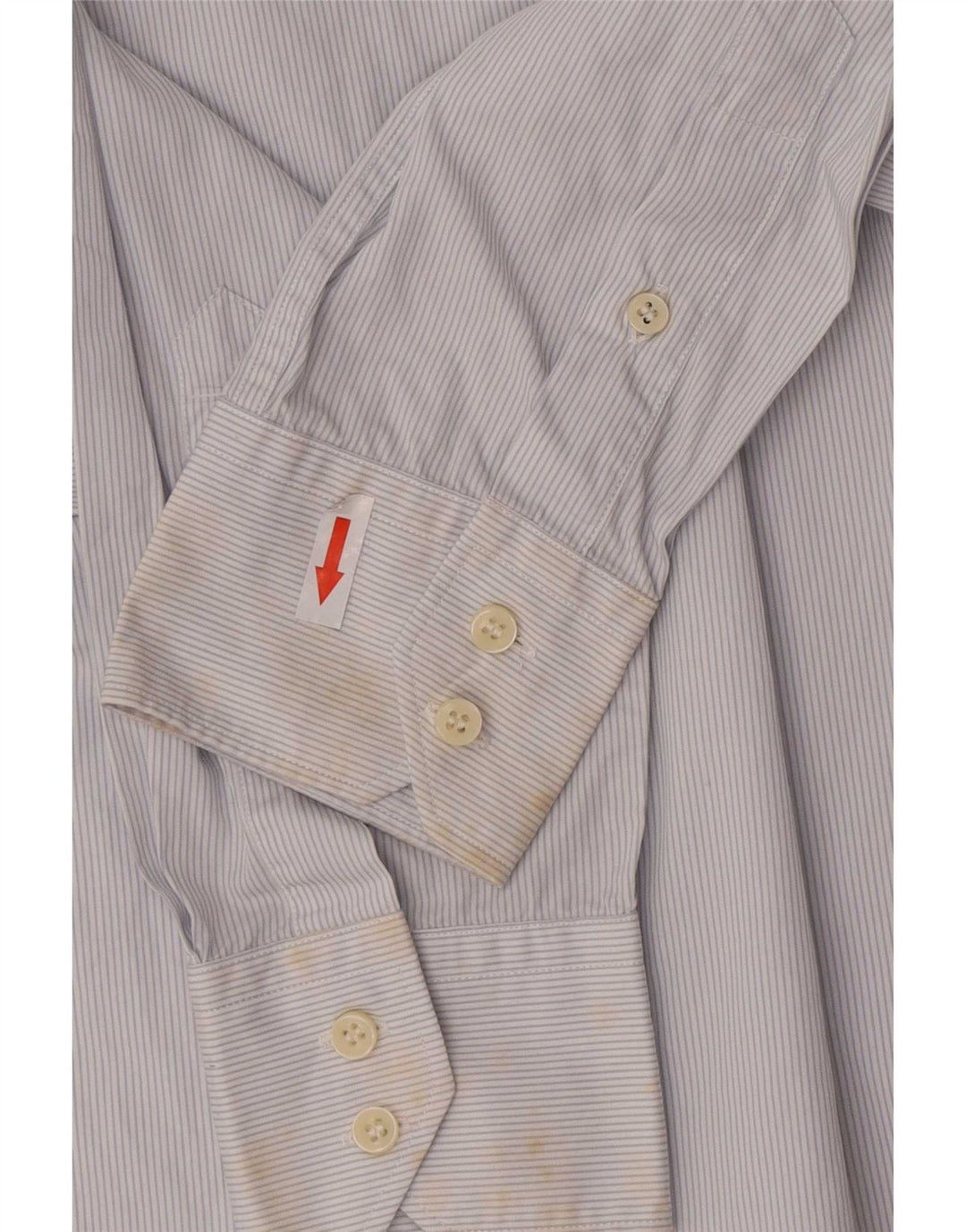 Camisa Massimo Dutti Hombre Casual Fit Algodón Rayas Azul Medio