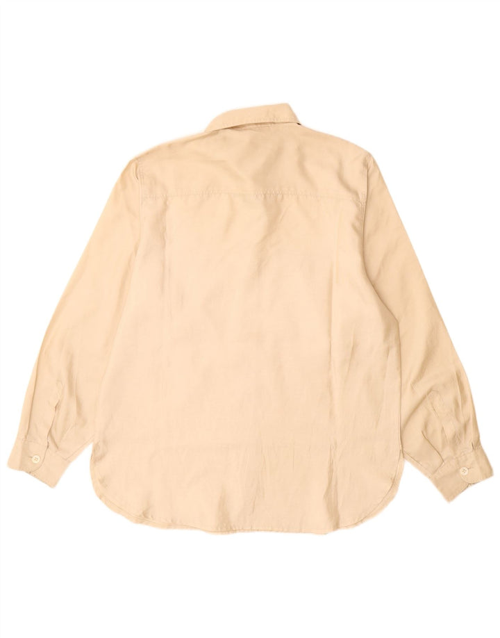 Mario Rosella Blusa camisera extragrande para mujer EU 36 Small Beige Poliéster