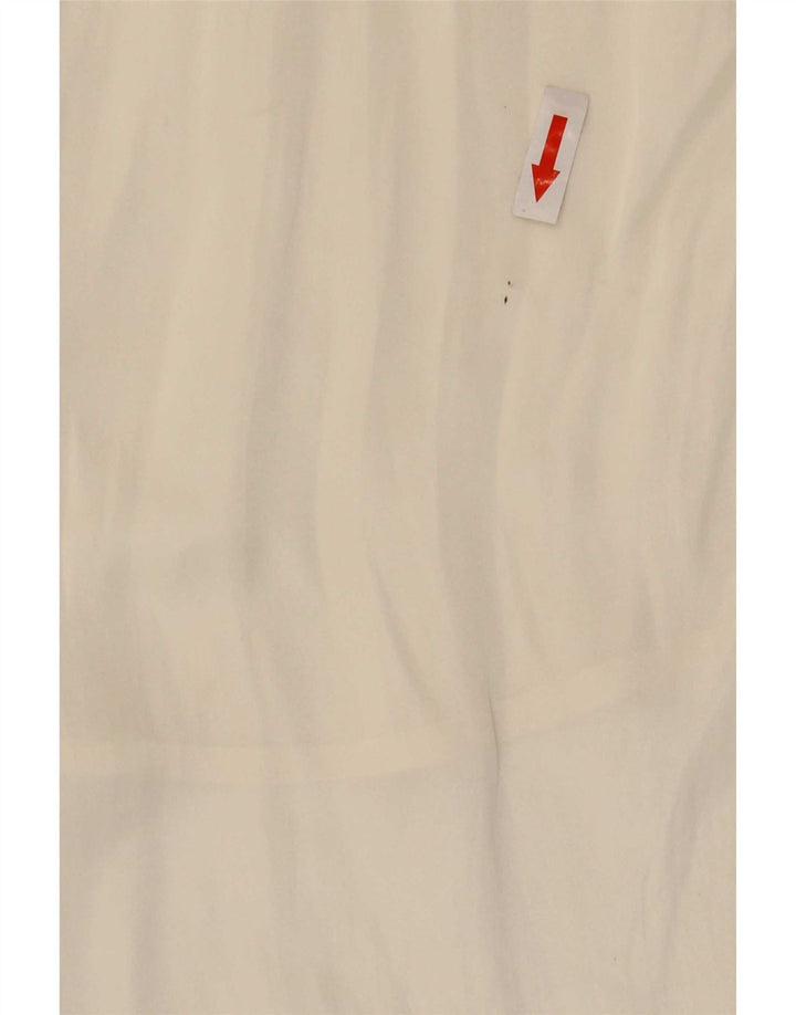 Marks & Spencer Blusa de Manga Larga con Volantes en la Parte Delantera para Mujer UK 40 XL Beige