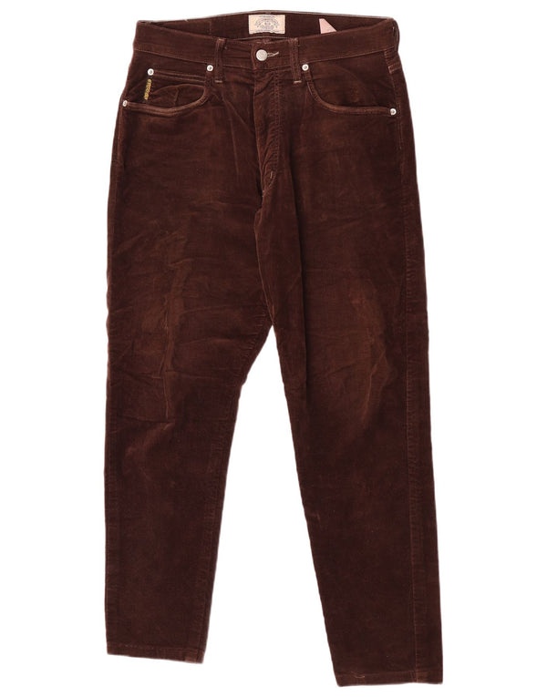 Armani Mens Tapered Casual Pantalones W33 L29 Algodón Marrón
