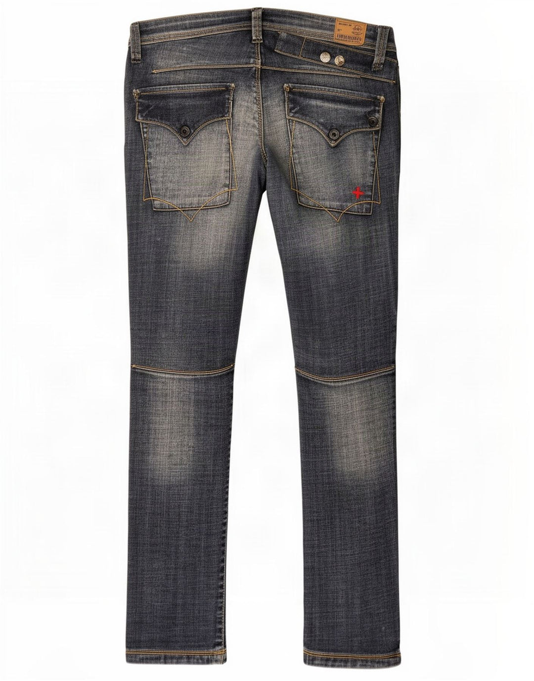 Zu Elements Vaqueros pitillo desgastados para mujer W26 L31 Algodón azul