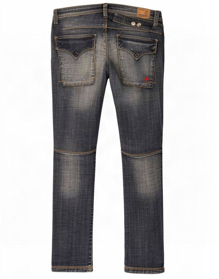 Zu Elements Vaqueros pitillo desgastados para mujer W26 L31 Algodón azul