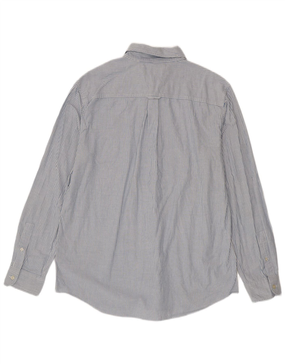 Chaps Camisa para hombre grande de algodón a rayas azules