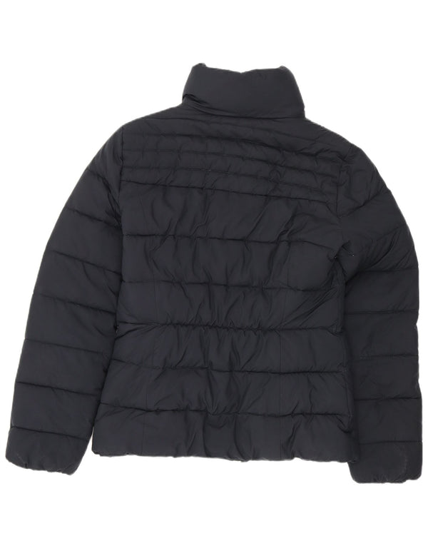 Hollister Mujer Sherpa Chaqueta Acolchada UK 10 Small Poliéster Azul Marino