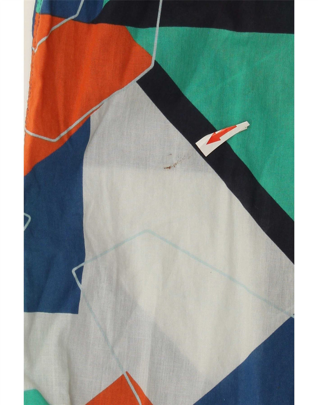 Mavi - Camisa gráfica de manga corta para hombre, algodón geométrico multicolor grande