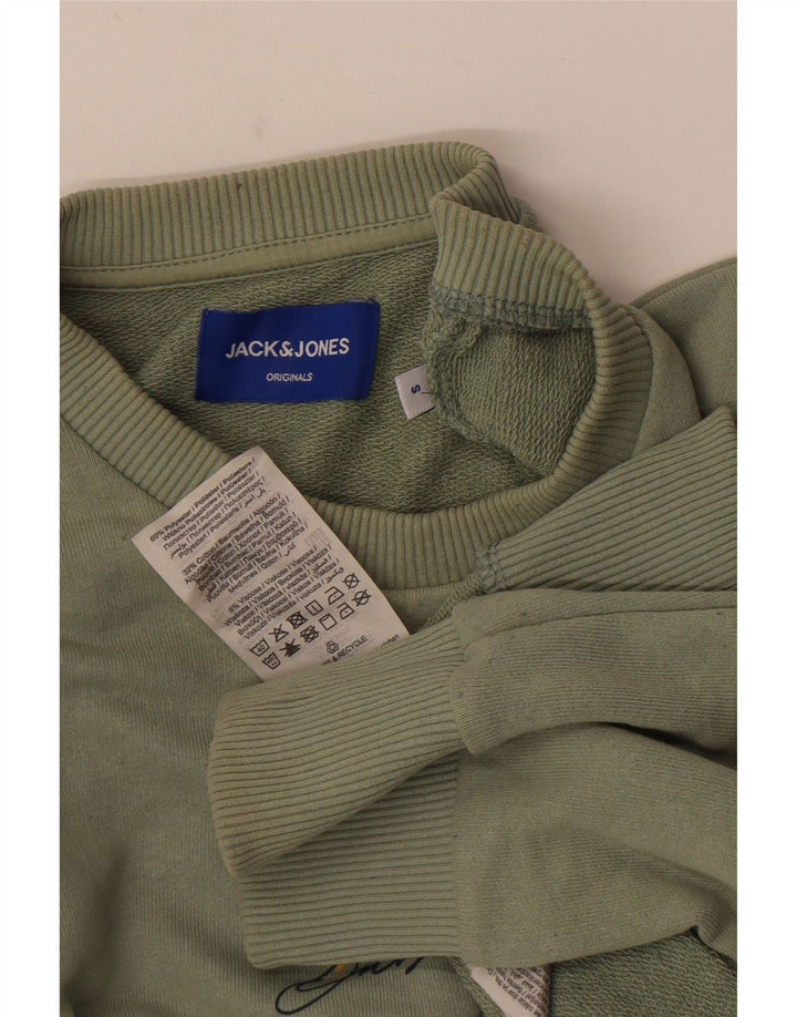 Jack & Jones Hombre Sudadera Gráfica Jumper Small Caqui Poliéster