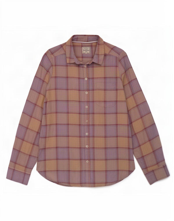 Camisa para mujer Fat Face UK 40 Medium Algodón a cuadros multicolor
