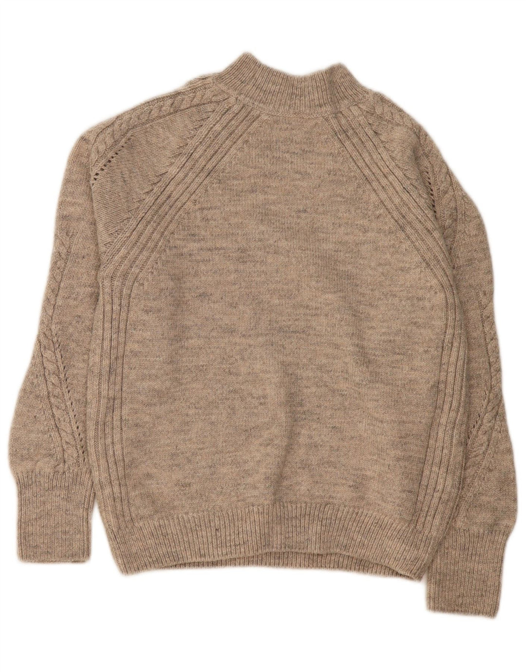 Marks & Spencer Suéter con Cuello Alto para Mujer UK 10 Small Beige