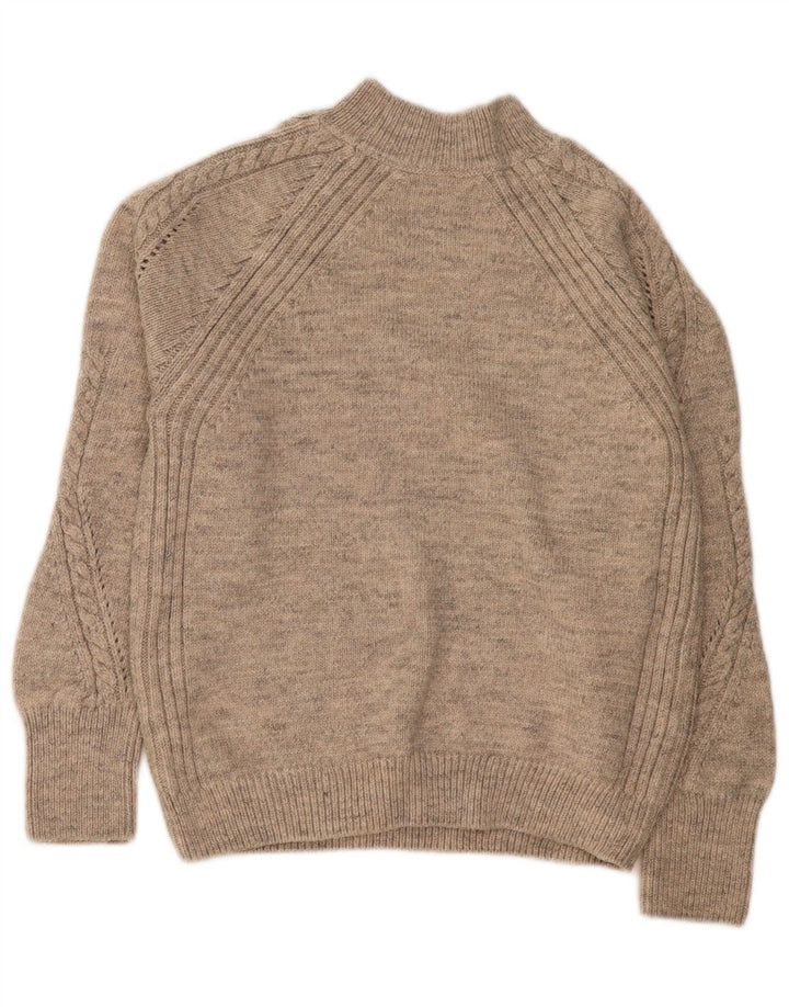 Marks & Spencer Suéter con Cuello Alto para Mujer UK 10 Small Beige