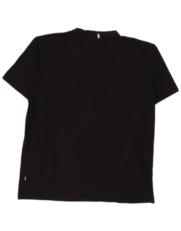 Hugo Boss Hombre Slim Fit Camiseta Top Grande Algodón Negro