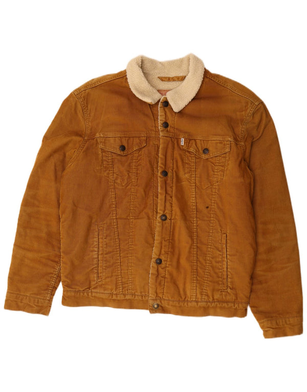 Levi's Chaqueta de pana Sherpa para hombre UK 42 XL Algodón marrón