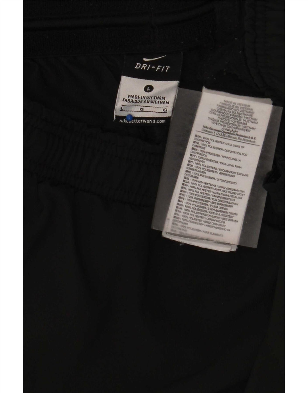 Nike Dri Fit - Pantalones cortos deportivos para hombre (poliéster), color negro