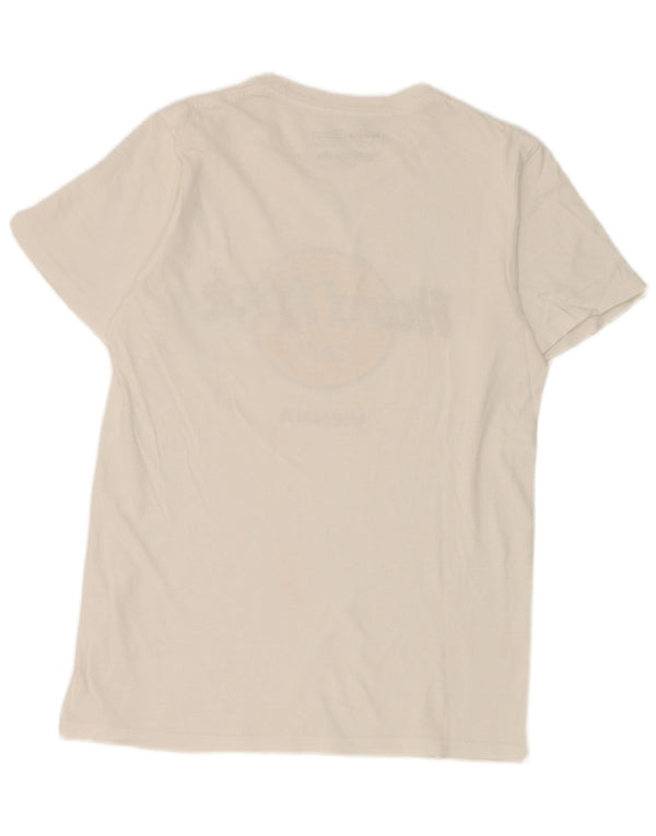Hard Rock Cafe Mens Vienna Graphic Camiseta Top Pequeño Algodón Blanco