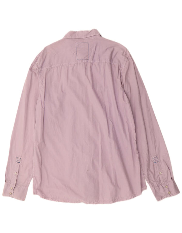 Guess Camisa Hombre 2XL Algodón Morado